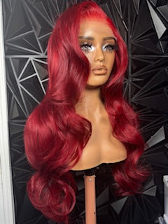 Ruby 26” Ruby Red Body Wave HD Frontal Unit ❤️